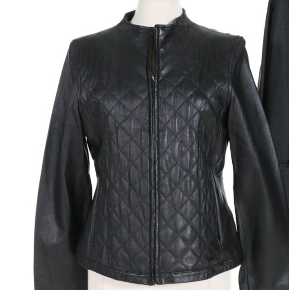 Black Leather Jacket Size Large